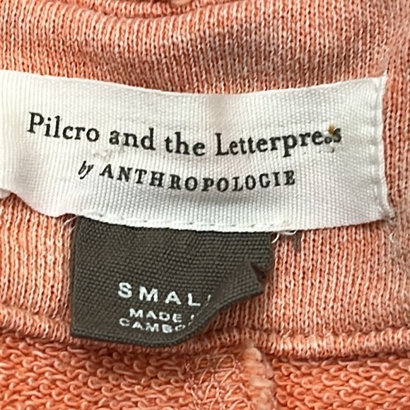 Pilcro By Anthropologie Coral Donna Tunic Pullover Sweatshirt Slouchy Easy Sz S - Picture 13 of 13